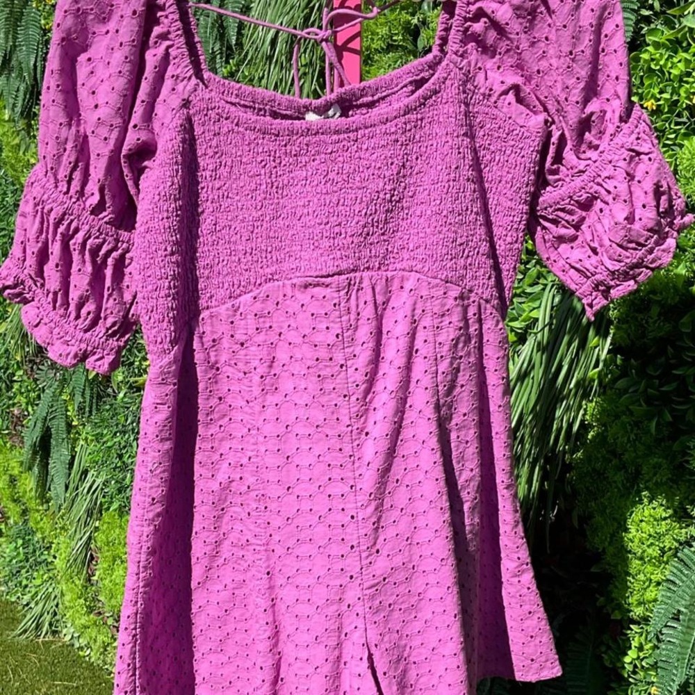 Kimchi Blue Urban Outfitters Ivy Eyelet Romper 100% cotton Size Medium - Picture 4 of 6